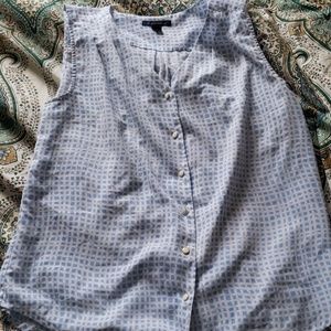 Tommy Hilfiger blue and white blouse large